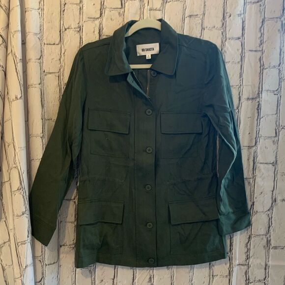 BB Dakota Long Sleeves Olive Green Jacket NWT - Picture 5 of 9